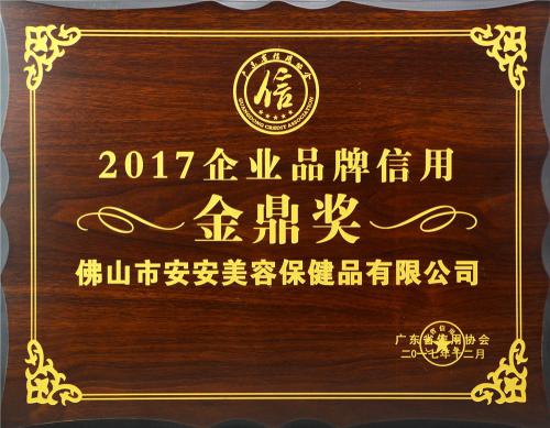 2017企業(yè)品牌信用金鼎獎(jiǎng)